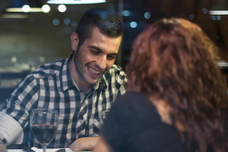 Happy Speed Dating Couple Meeting In Norfolk
